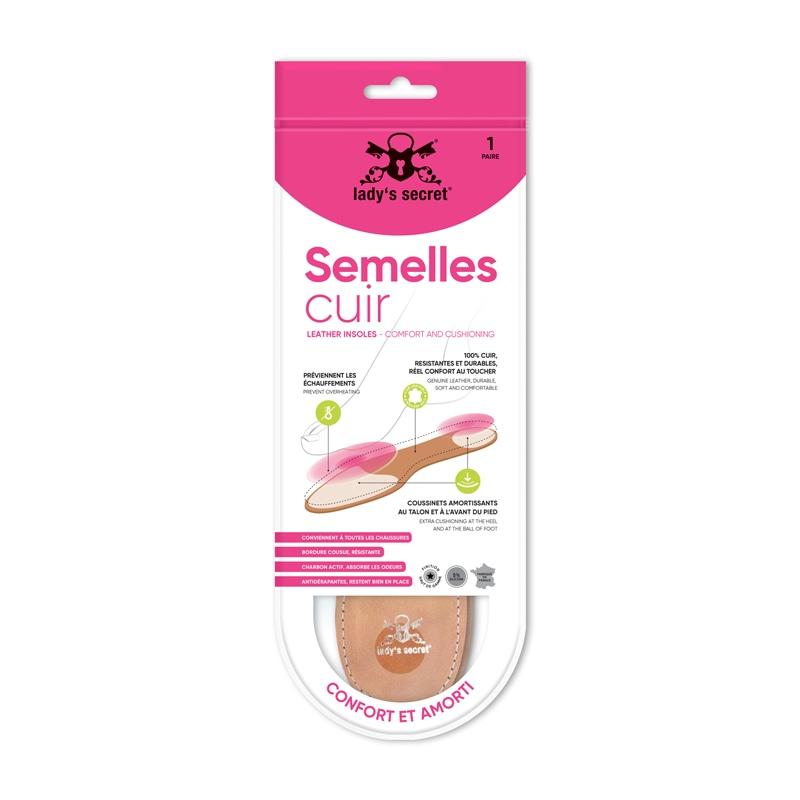 Semelles 100% Cuir Confort et Amorti